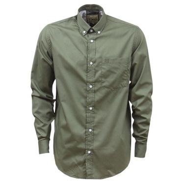Imagem de Camisa Verde Manga Longa Masculina Lisa TXC 38264