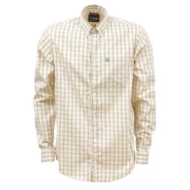Imagem de Camisa Xadrez Masculina Bege Manga Longa TXC 38270