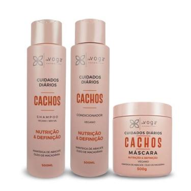 Imagem de Kit Cacheados: Shampoo, Condicionador E Máscara Voga - In Voga Cosméti