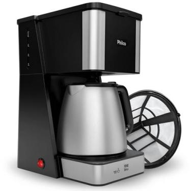 Imagem de Cafeteira Philco PCF40C Inox 40 Cafezinhos 1,6L 950W, Preto, 110V
