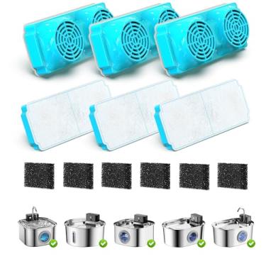 Imagem de Filtro de fonte de água sem fio para gatos (pacote com 6 + 6)