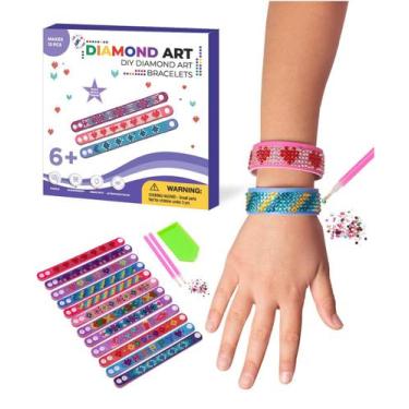 Imagem de Kit de pulseira Diamond Art Little Jupiter com 12 peças para meninas
