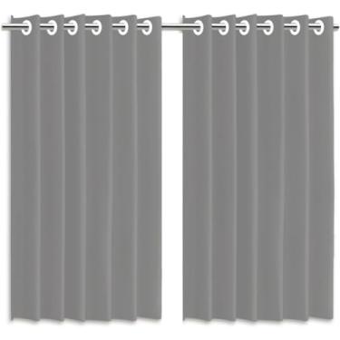 Imagem de Cortina Blecaute Blackout Corta Luz Quarto Sala Com Ilhos 2,80x2,50 Vida Pratika Cor:Cinza