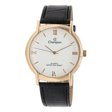 Imagem de Relogio Masculino Dourado Pulseira de Couro Champion CN20006