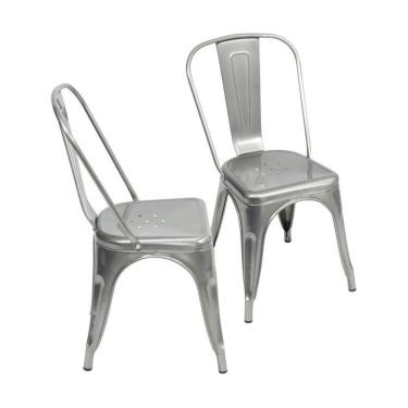 Imagem de Kit 2 Cadeiras Titan em Aço com Pintura Epóxi Prata