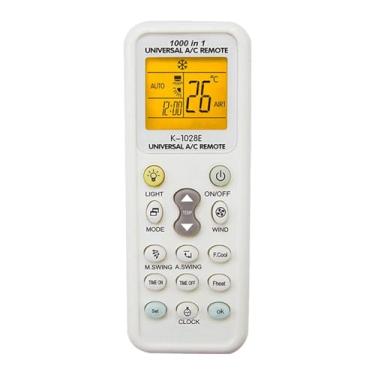 Imagem de ZGUZMCMK Controle remoto AC para ar condicionado, fácil de usar, acessório multifuncional, alcance máximo de 10 metros, universal para a maioria marcas, com Retroiluminação Led