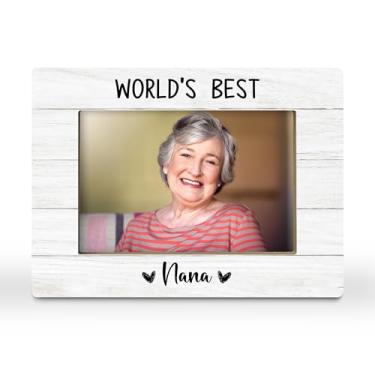 Imagem de CGBHW Porta-retrato Nana, os melhores presentes de Natal de netos, avós, avós, netos, netos, 10 x 15 cm, horizontal para exibição de mesa