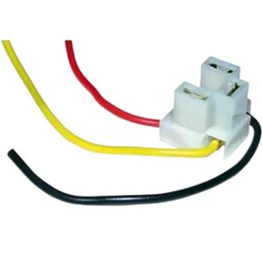 Imagem de Soquete Para Farol Lâmpadas H4 Branco Universal Com Fio 1,5MM - Dsc