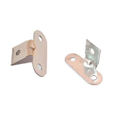 Imagem de Cantoneira Inox Fixar Moveis Marcenaria Gaveta Armario 100Pç