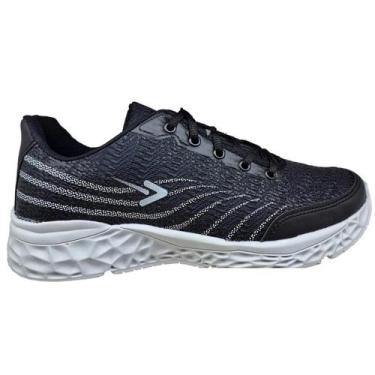 Imagem de Tênis Box 200 Jogger Confortável Masculino Preto Branco, 46, Preto, Pr