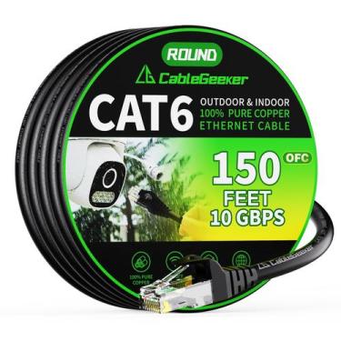 Imagem de Cabo Ethernet Cat 6 CableGeeker 46 m 10 Gbps de cobre puro