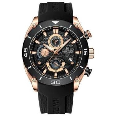 Imagem de Relógio Esportivo Masculino Naviforce Á Prova d'Água Amarelo-Masculino