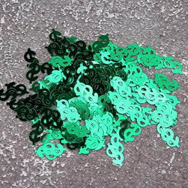 Imagem de ZJchao Chips de Confete, Flor de Confete de Formatura PVC 60g de Arremesso Com o Versátil de Arremesso, Feito de Material de PVC Confiável para Decoração de Mesa, Faça você Mesmo (cifrão verde)