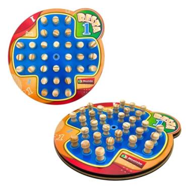 Imagem de Desafio Resta Um Brinquedo Educativo Raciocínio Lógico - Maninho