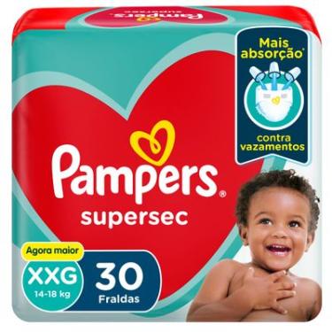 Imagem de Fralda Descartável Infantil Pampers Supersec XXG 30 Unidades