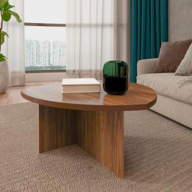 Imagem de Mesa de Centro Triangular para Sala Elia 76 cm - Natural - Homedock