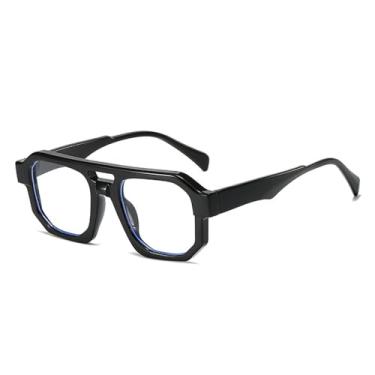 Imagem de Óculos de Sol Femininos com Ponte Dupla e Lentes Degradê Transparentes, Estilo Punk Masculino, Proteção UV400, Ideais para Esportes ao Ar Livre, Corrida e Ciclismo, Cor Preta e Transparente