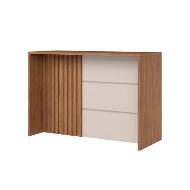 Imagem de Bancada Ilha Cozinha Gourmet Requinte Nature/Areia - Henn