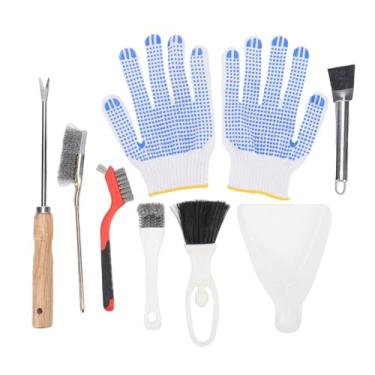 Imagem de Diydeg Conjunto de Ferramentas de Limpeza de Gaiola de Pássaros, Escova de Aço Inoxidável, Removedor de cocô, Ferramenta Raspadora Com Cabo de Madeira, para Periquito, Gaiola de