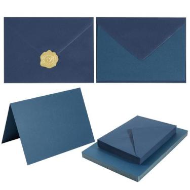 Imagem de Envelope Toperd A7 azul marinho, cartolina de 5 x 7 polegadas, 250 g/m