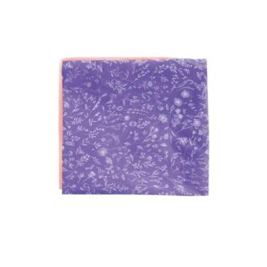 Imagem de Papel Seda Estampa Floral 100 Folhas Embalagem Sofisticada Para Loja de Roupa Cosmético Presente e Artesanato (Lilás,25x35)