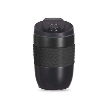 Imagem de Copo Antiqueda 260ml em Aço Inox Parede Dupla com Ventosa de Sucção, Tampa com Bico e Pegador em Silicone – Conserva Quente e Frio – Design Premium e Seguro (Preto)