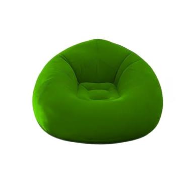 Imagem de Sofá Inflável Portátil Com Bomba De Ar Poltrona Dobrável Para Camping Praia E Casa Ao Livre (Verde (1 peça))