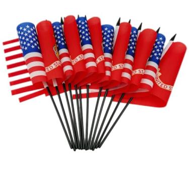 Imagem de BQTBQT 20 peças pequenas de mão dos EUA e do Corpo de Fuzileiros Navais Mini Bandeira Patriótica Militar Memorial Day 4 de Julho Veteran Party Memorial Day e Decorações do Dia Nacional (5x8 polegadas)