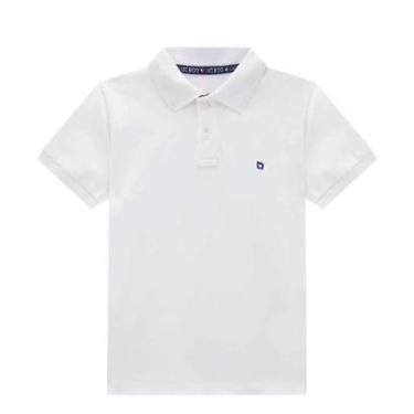 Imagem de CAMISA POLO PIQUET INFANTIL COM ELASTANO BRANCO LUC.BOO-Masculino