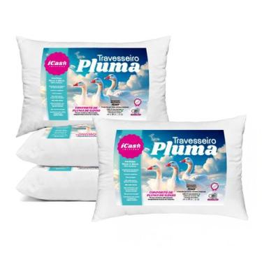 Imagem de Kit 4 Travesseiro Pluma de Ganso Macio Extreme Confort - DECORALAR