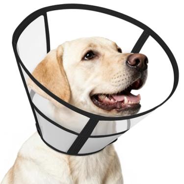 Imagem de Toptakeit Cone macio alternativo após a cirurgia, coleira elisabetana de recuperação de animais de estimação para cães pequenos, médios e grandes, cone de cabeça de cachorro confortável para parar de