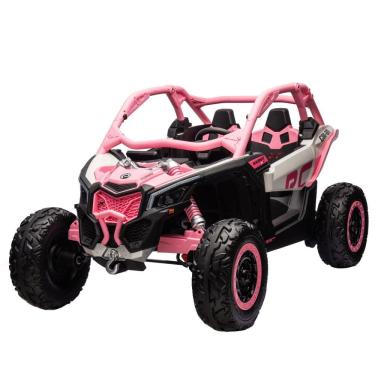Imagem de Mini Utv Carro Can Am Maverick Elétrico 24V Infantil Jipe Buggy Led Som Usb Rosa Importway Bw238rs