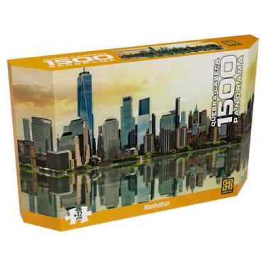 Imagem de Quebra-cabeça 1500 peças Panorama Manhattan - Grow