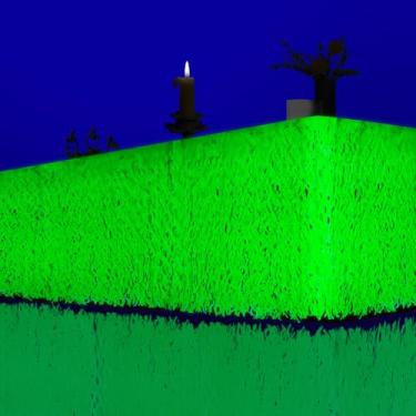 Imagem de KESOCORAY Pacote com 4 saias de mesa neon brilham, 0,8 m x 2,7 m fluorescente, ondulado, metálico, folha, franja, estande de foto, espaço que brilha no escuro, suprimentos para decoração de mesa