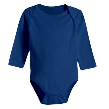 Imagem de Body Bebê Manga Longa 100% Algodão Cores Lisas Reativas P M G - Koala 