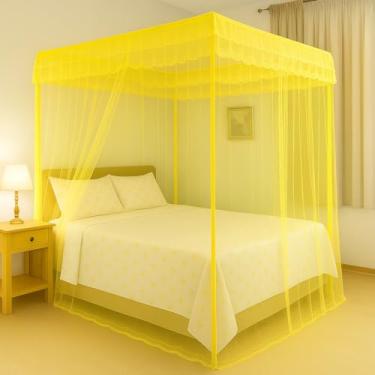 Imagem de Mosquiteiro Palácio Casal sem Armação | Tenda Decorativa para Cama Box(Amarelo)