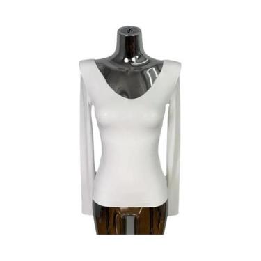 Imagem de Camiseta Feminina De Verão Slim Fit Transparente Com Decote Redondo Ca