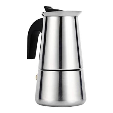Imagem de Estink Cafeteira Fogão Cafeteira Espresso Inox Percolador de Café Com Cabo Ergonômico à Prova de Calor para Casa Escritório Cafeteria (100ml)