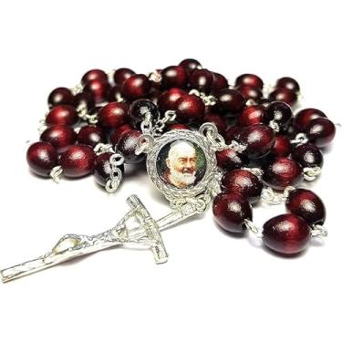 Imagem de Autêntico Saint Padre Pio 3rd Class Relíquia Terço Italiano Patrono da Defesa Civil Adolescentes Alívio do Estresse Capuchinho Itália Malta, Regular, Sem Pedra Preciosa