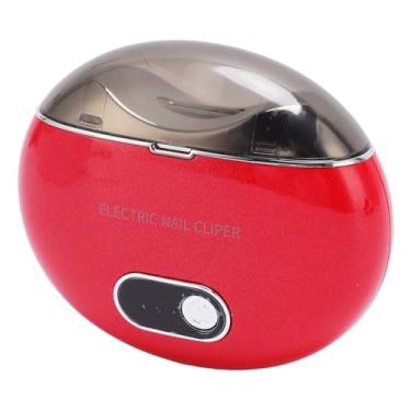Imagem de Dioche Cortador de Unhas Elétrico Automático, 3 Engrenagens, Baixo Ruído, Com Luz LED, Armazenamento Integrado, Design de Segurança para Bebês, Adultos, Plástico, Aço Inoxidável (Vermelha)