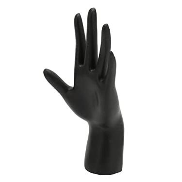 Imagem de KIMISS Suporte de Exibição de Joias de Mão para Manequim Feminino para Anéis, Pulseiras e Relógios | Suporte de Resina Preta para Faixas de Cabelo e Acessórios