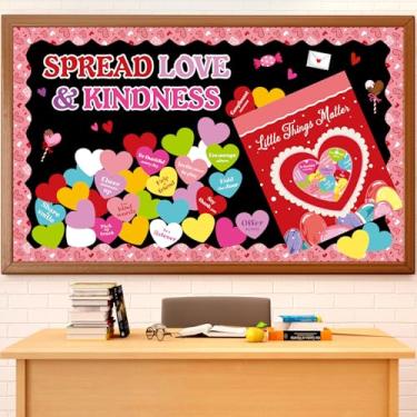 Imagem de Capoda Quadro de avisos de Dia dos Namorados, Dia dos Namorados, coração, sala de aula, tema de namorados, espalhar, amor, bondade, vermelho, rosa, colorido, corações, quadro de avisos para porta da