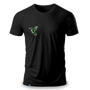 Imagem de Camiseta Masculina com Estampa Beija flor da Cura 100 Algodão Fio 30.1