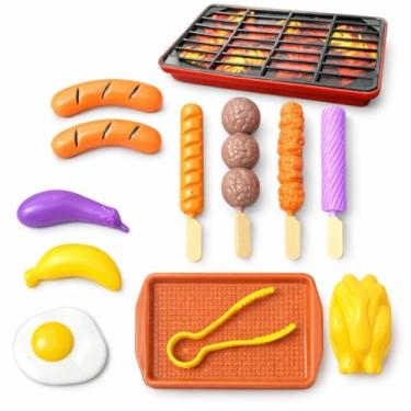Imagem de Brinquedo Kit Churrasco Infantil com Grelha Carnes e Espetos
