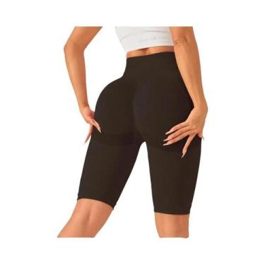Imagem de Leggings Esportivas Sem Costura Para Mulheres, Shorts De Yoga Com Cont