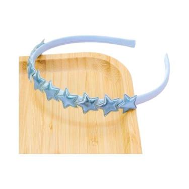 Imagem de Tiara De Cetim PU Em Formato De Estrela Para Meninas - Acessório De Ca