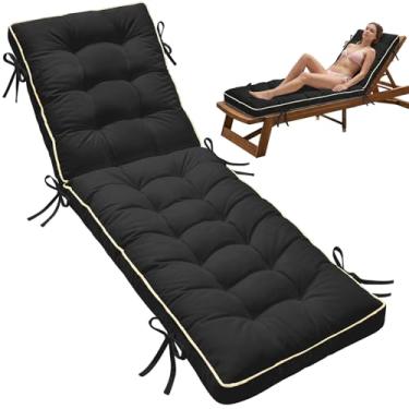 Imagem de AMCATON Almofada dobrável para espreguiçadeira de secagem rápida - Almofada de assento para espreguiçadeira ao ar livre com espuma desfiada para móveis de pátio, cadeiras de deque, beira da piscina