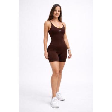 Imagem de Macaquinho Fit Run Alta Compressão Zero Transparência - - Elementfit, 