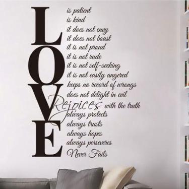Imagem de Adesivo de parede Love is Patient Inspirational Quote 50x70cm - yiweis