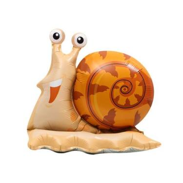 Imagem de Balão metalizado Caracol de desenho animado 41x39cm 3D Standing Animal